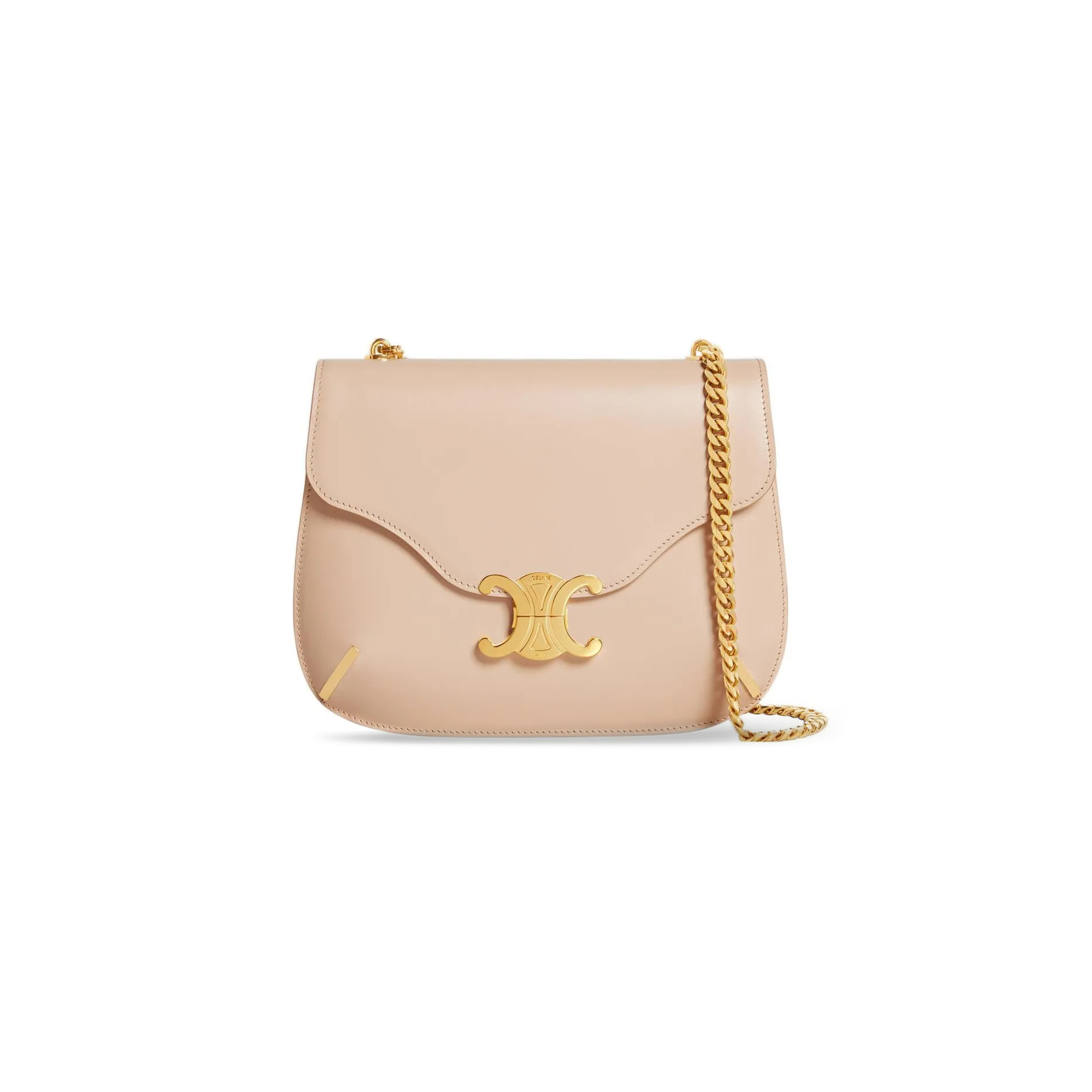 CELINE CHAIN BAG IN BESACE TRIOMPHE SHINY CALFSKIN 199273BF4.03ND (24.5*17*4cm)